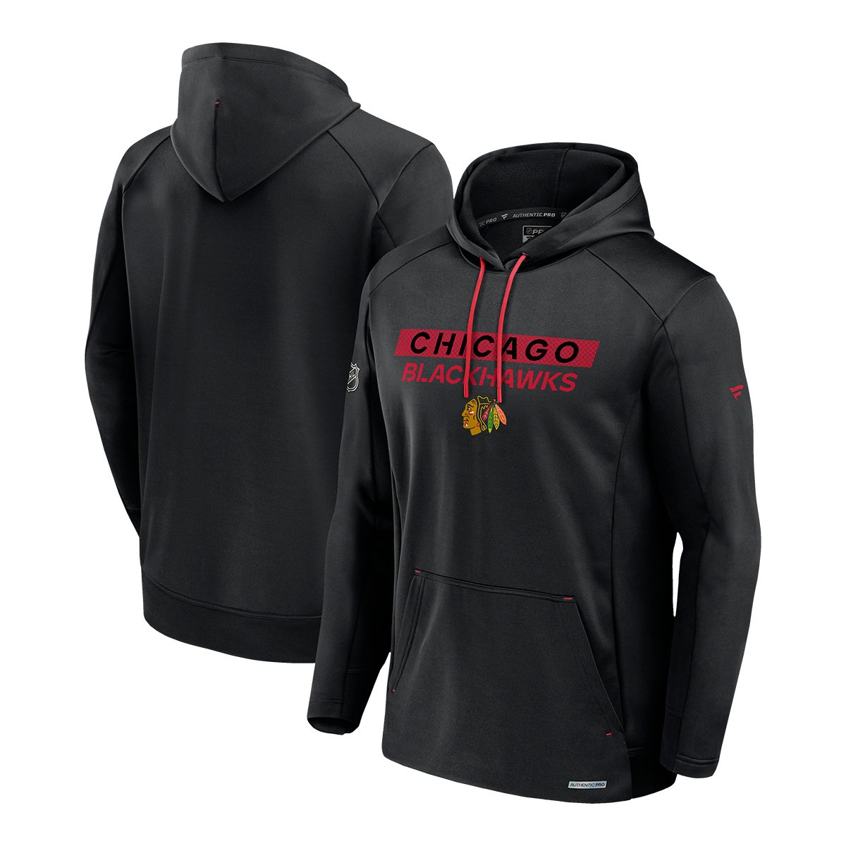Fanatics Chicago Blackhawks Authentic Pro Rink Poly Fleece Hoodie