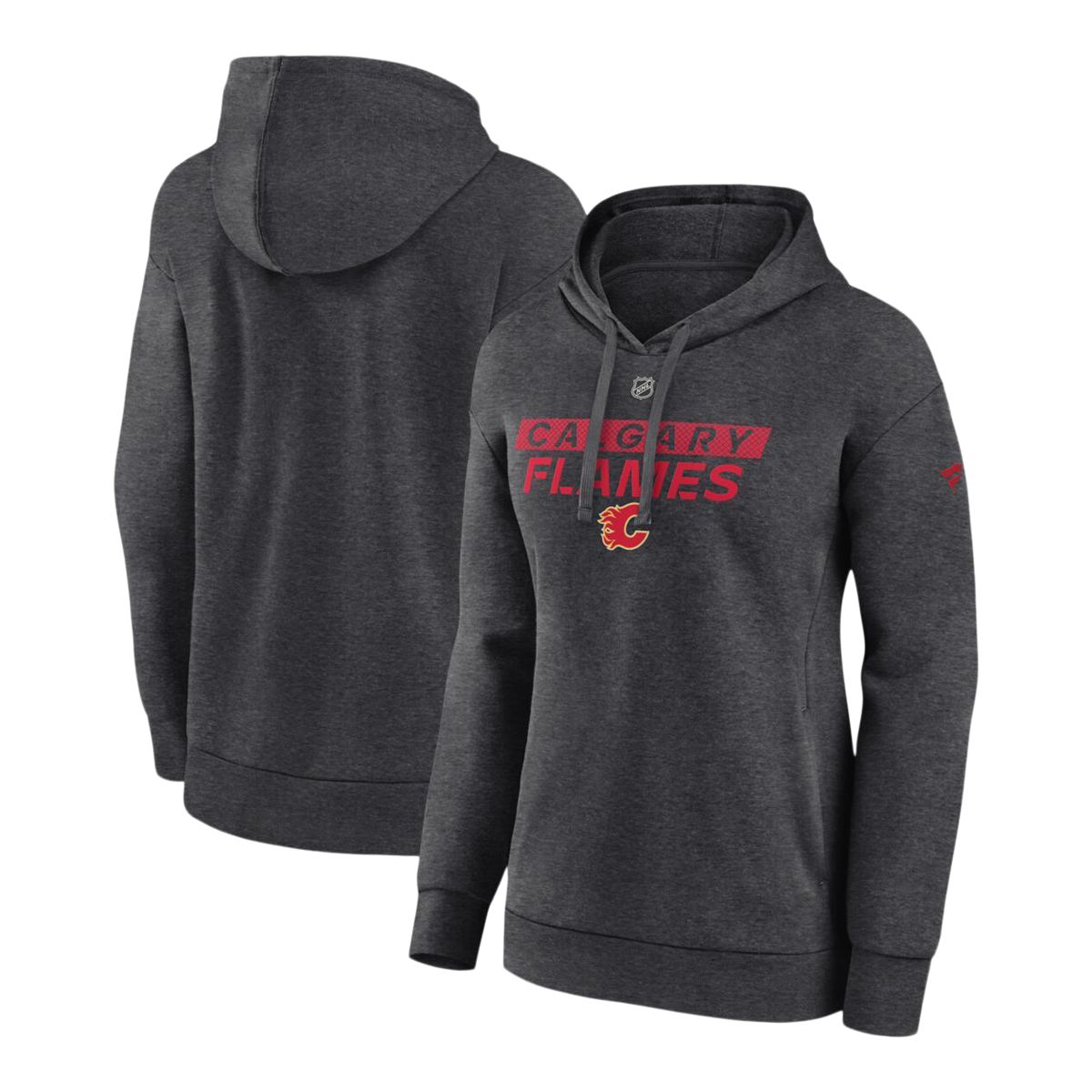 Calgary Flames Fanatics Women's Authentic Pro Primary Hoodie
