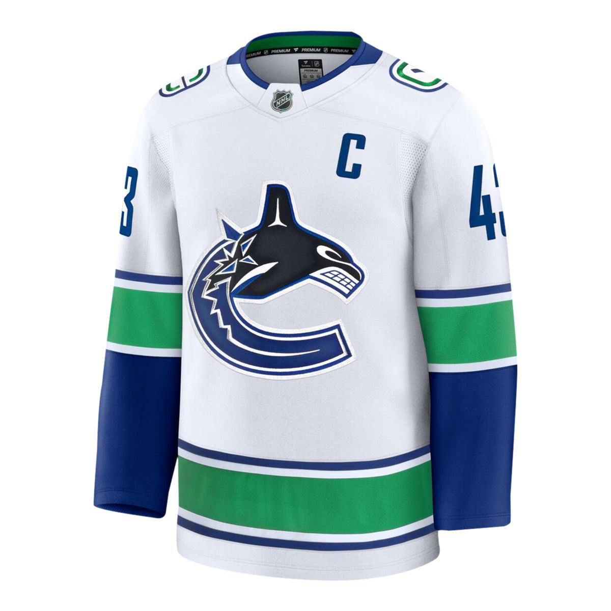Vancouver Canucks Fanatics Quinn Hughes Premier Jersey