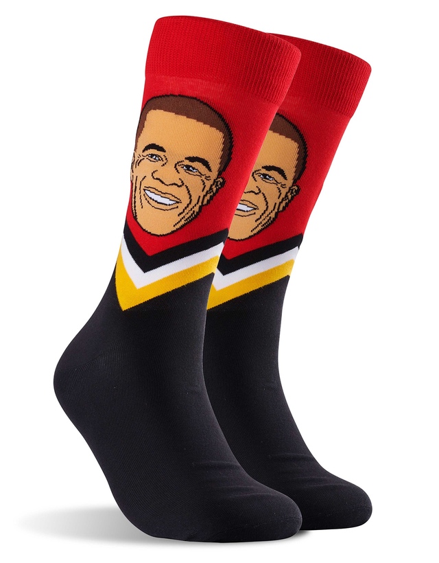Calgary Flames MLS Jarome Iginla Player Socks Front_Three_Fourths_Angled_Right