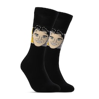 Pittsburgh Penguins Major League Socks Mario Lemieux Socks Front_Three_Fourths_Angled_Right