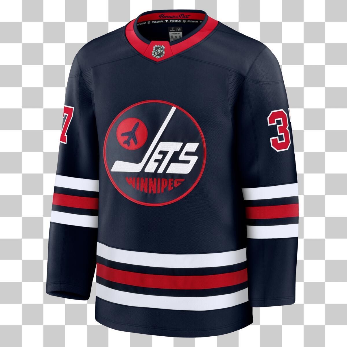 Winnipeg Jets Fanatics Hellebuyck Premium Alternate Jersey