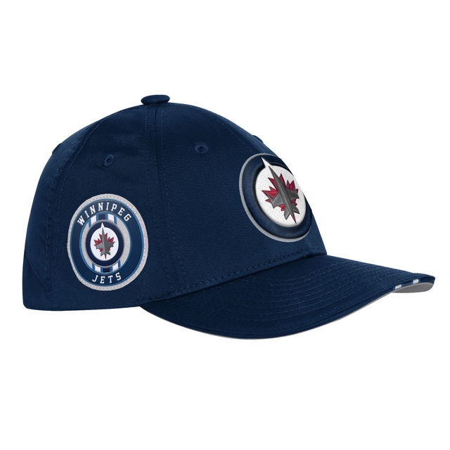 Fanatics Youth Winnipeg Jets Draft Podium Hat Front_Angled_Right