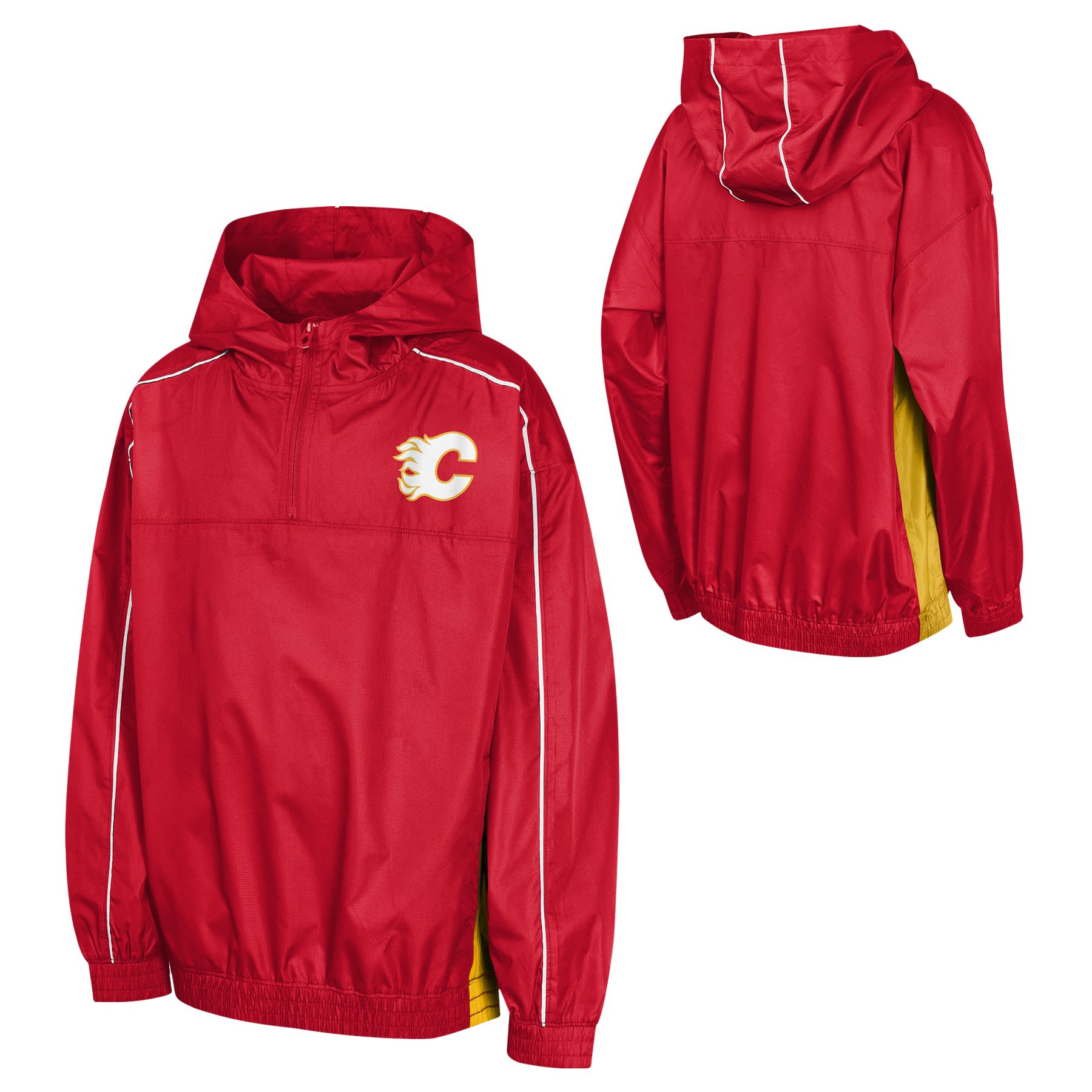 Youth Calgary Flames Outerstuff Supremacy 1/4 Zip Jacket