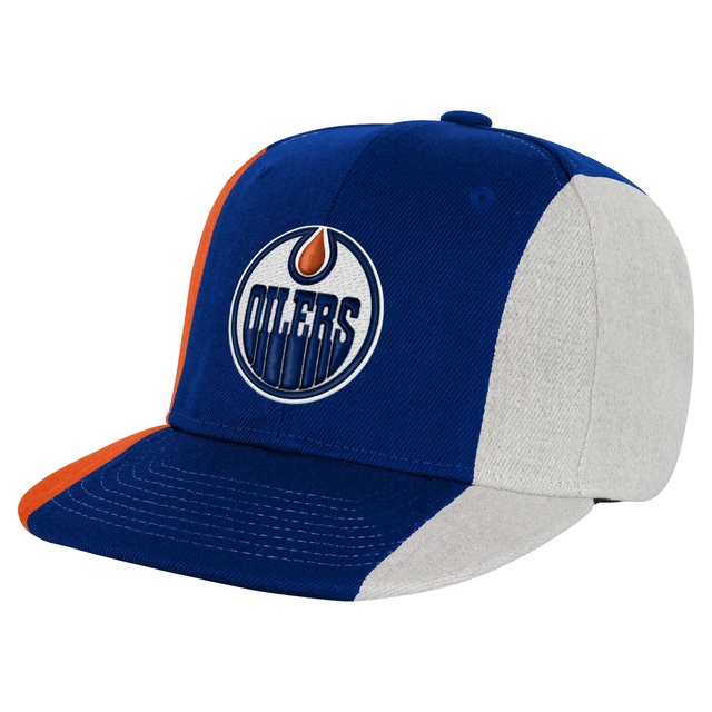 Youth Edmonton Oilers Snapback Cap Front_Angled_Left