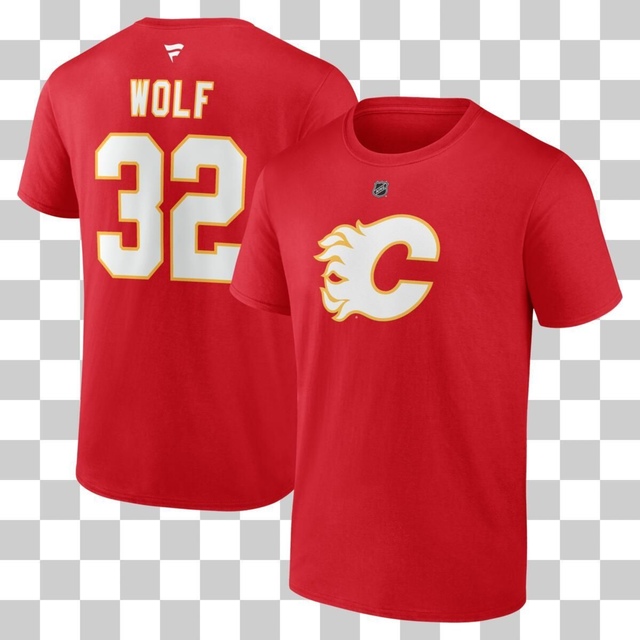 Calgary Flames Fanatics Wolf Player T Shirt
