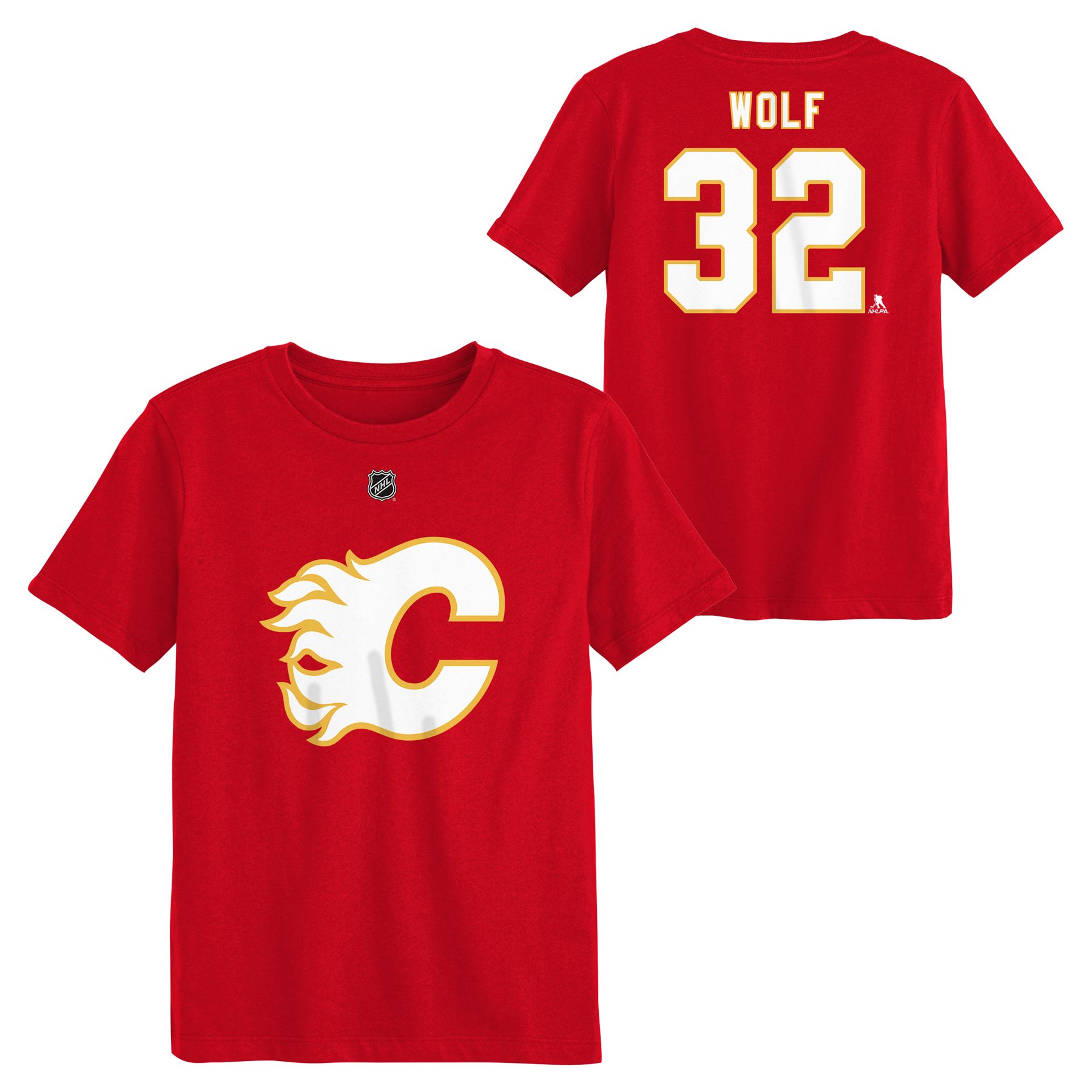 Child Calgary Flames NHL Wolf Player Tee