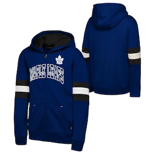 NHL Youth Toronto Maple Leafs Outerstuff Modern Fan Full Zip Fleece Hoodie
