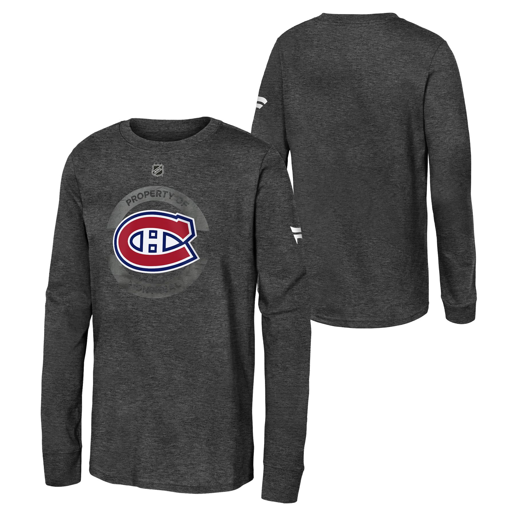 Youth Montreal Canadiens Outerstuff Apro Secondary Long Sleeve T-Shirt