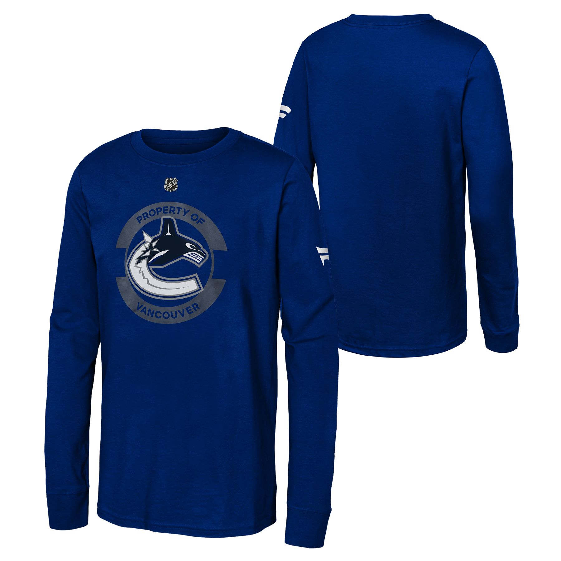 Youth Vancouver Canucks Outerstuff Apro Secondary Long Sleeve T-Shirt