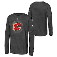Youth Calgary Flames Outerstuff Apro Secondary Long Sleeve T-Shirt