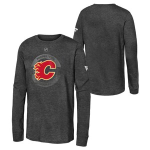 Youth Calgary Flames Outerstuff Apro Secondary Long Sleeve T-Shirt