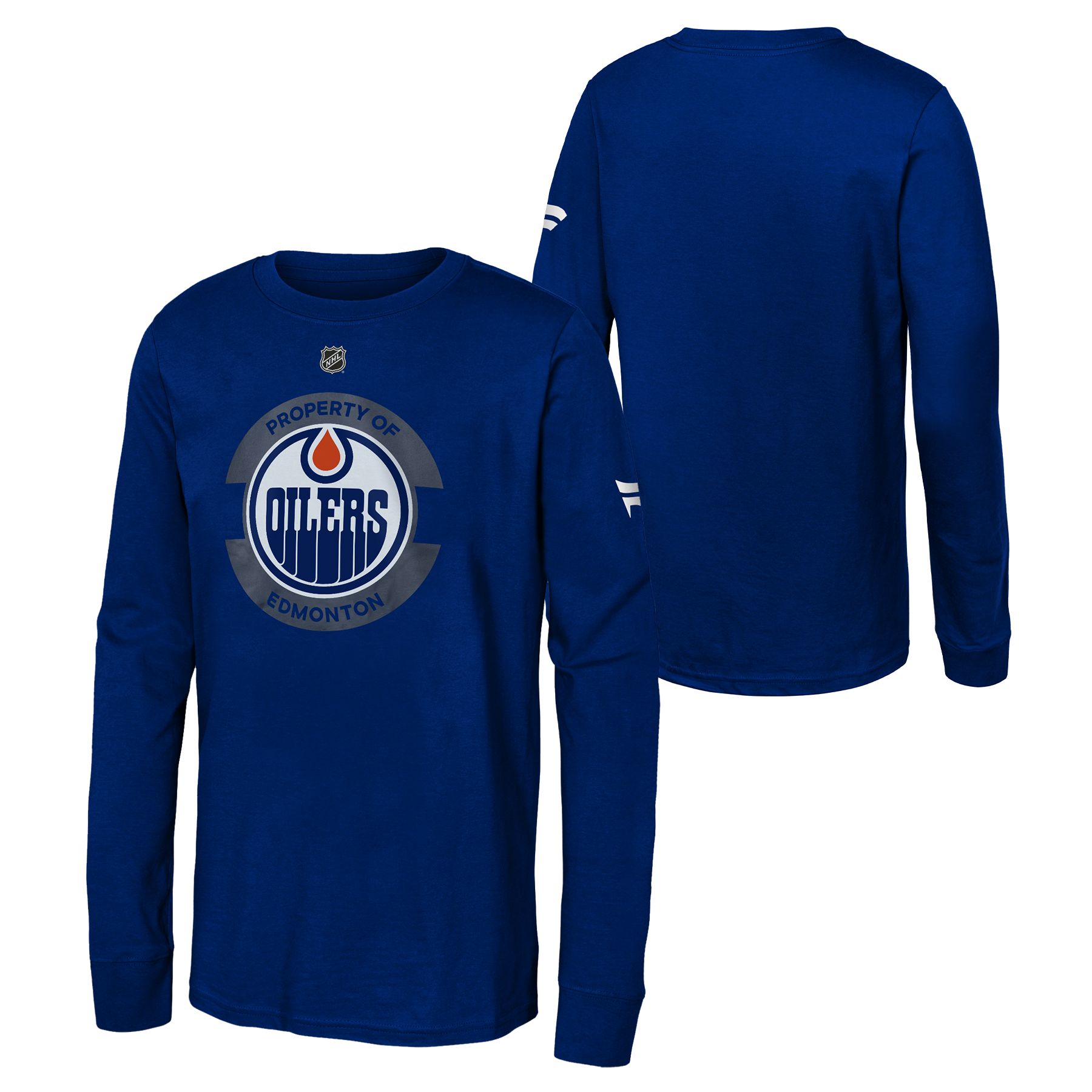 Youth Edmonton Oilers Outerstuff Apro Secondary Long Sleeve T-Shirt