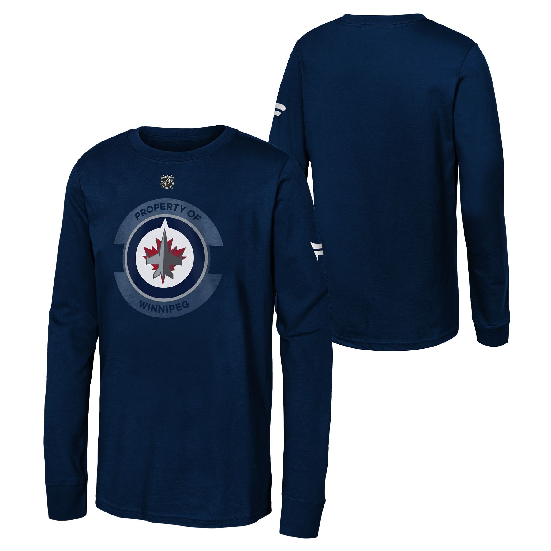 Youth Winnipeg Jets Outerstuff Apro Secondary Long Sleeve T-Shirt