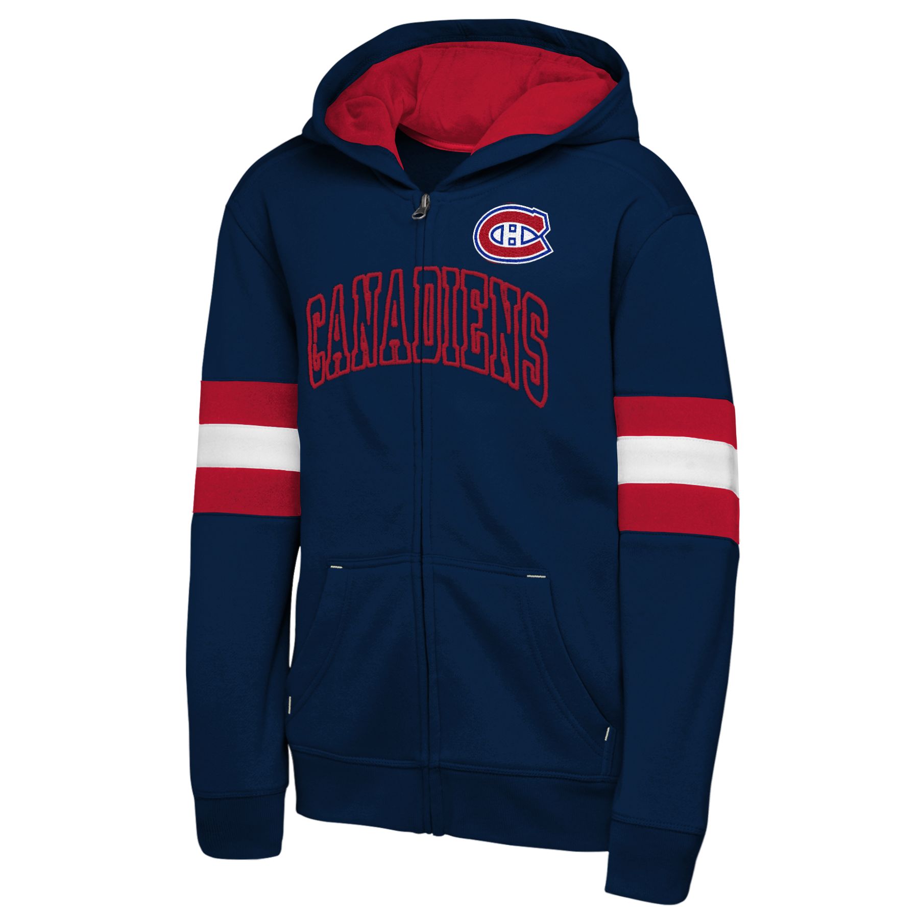 Youth Montreal Canadiens Outerstuff Modern Fan Full Zip Hoodie
