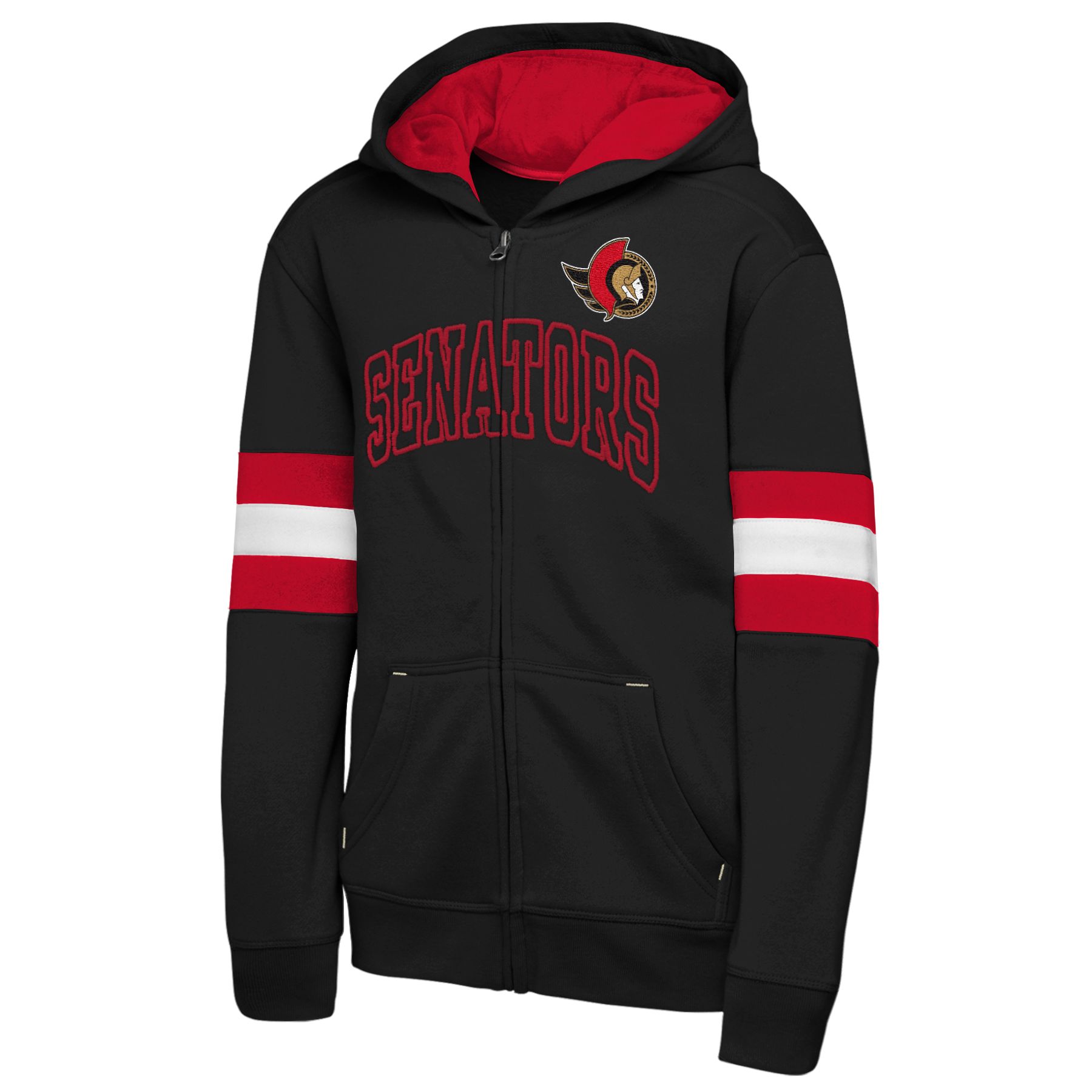 Youth Ottawa Senators Outerstuff Modern Fan Full Zip Hoodie