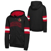 Youth Ottawa Senators Outerstuff Modern Fan Full Zip Hoodie