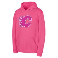 Youth Calgary Flames Outerstuff Girls' Prime Hoodie Front_Angled_Left