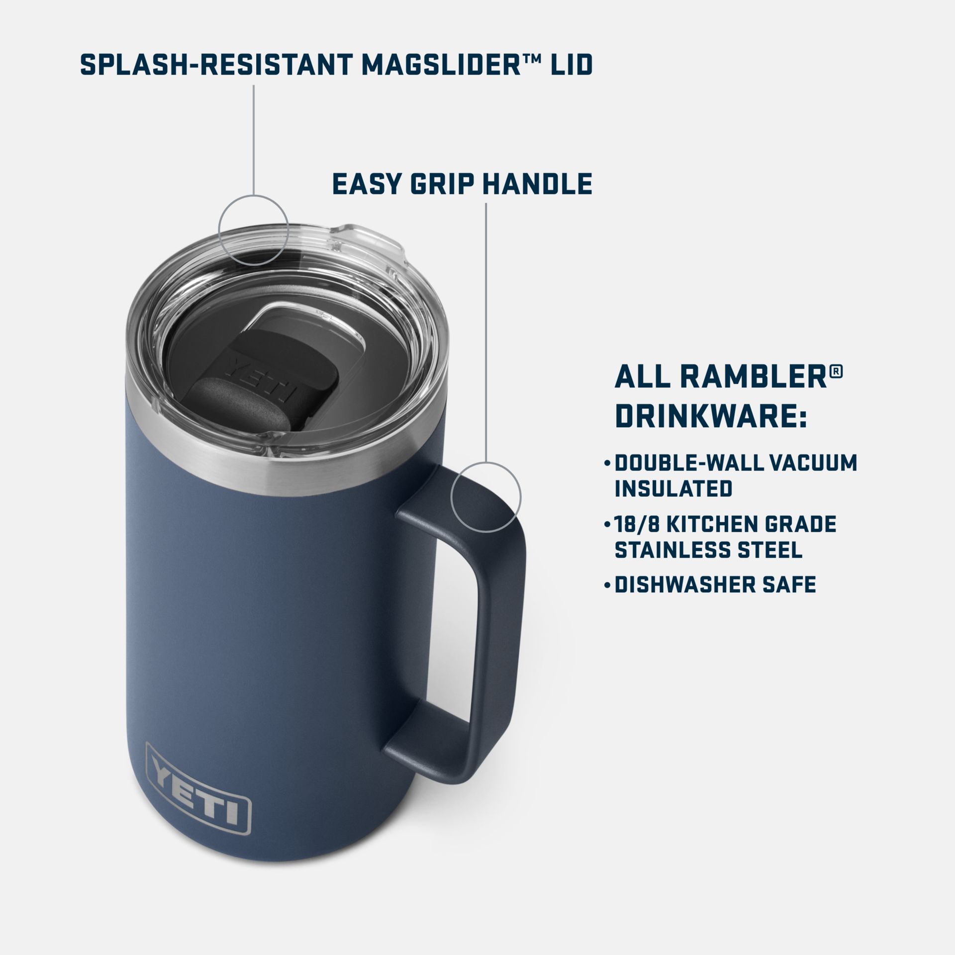 Toronto Maple Leafs YETI Rambler 24 oz Mug with MagSlider Lid