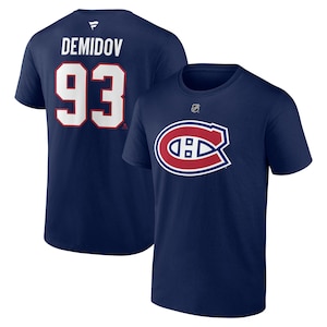 Montreal Canadiens Fanatics Demidov Name & Number Tee