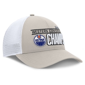 Edmonton Oilers Fanatics 2025 Conference Champions Adjustable Fit Cap