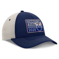 Edmonton Oilers Fanatics 2025 Finals NHL Official Locker Room Cap Front_Angled_Right