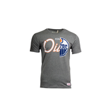 Edmonton Oilers Mitchell & Ness Split T-Shirt Front_Flat
