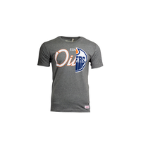 Edmonton Oilers Mitchell & Ness Split T-Shirt Front_Flat