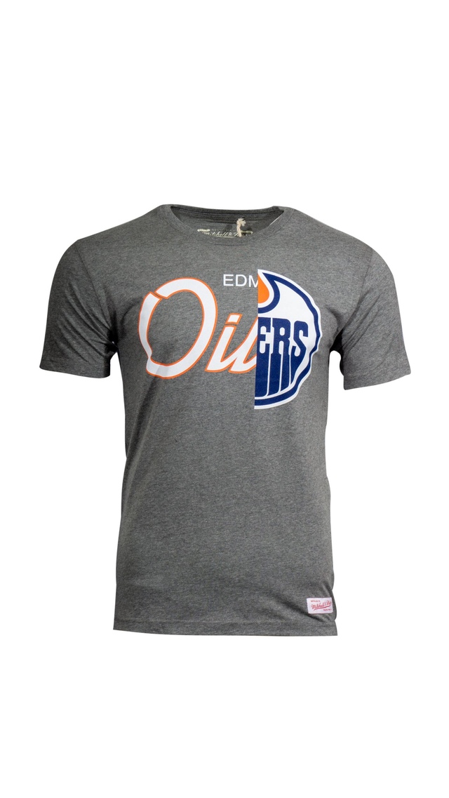 Edmonton Oilers Mitchell & Ness Split T-Shirt