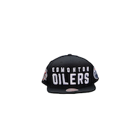 Edmonton Oilers Mitchell & Ness Triple Play Snapback Cap Front_Flat