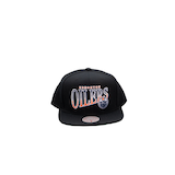 Edmonton Oilers Mitchell & Ness Line Work Snapback Cap Front_Flat