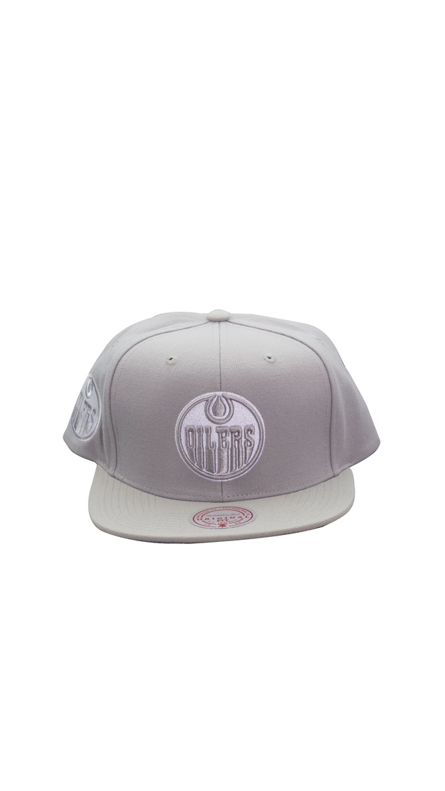 Edmonton Oilers Mitchell & Ness Evergreen Snapback Cap Front_Flat