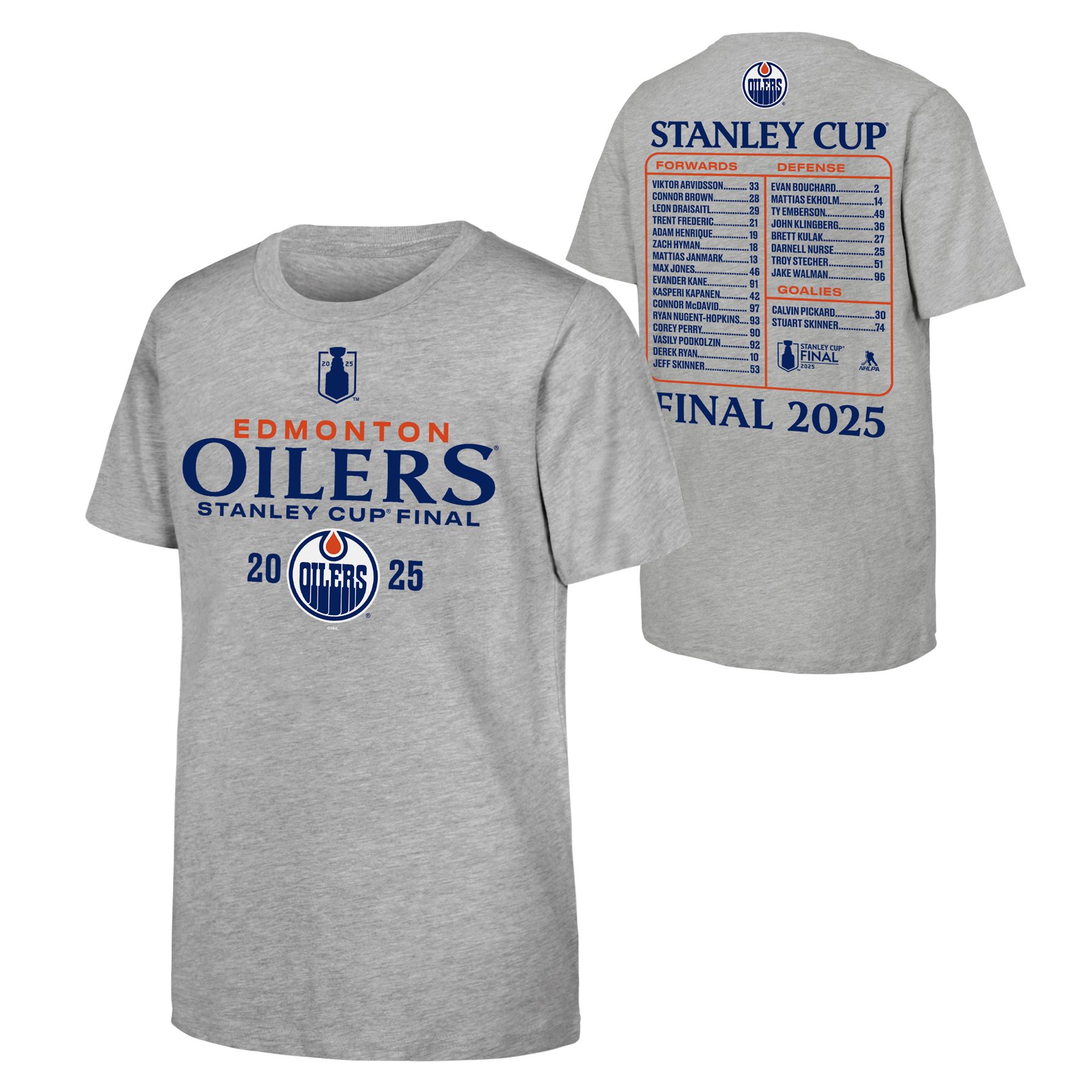 Edmonton Oilers NHL Youth Conference Champions Roster T-shirt