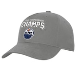 Edmonton Oilers NHL Youth Western Conference Champions Slouch Cap Front_Angled_Left