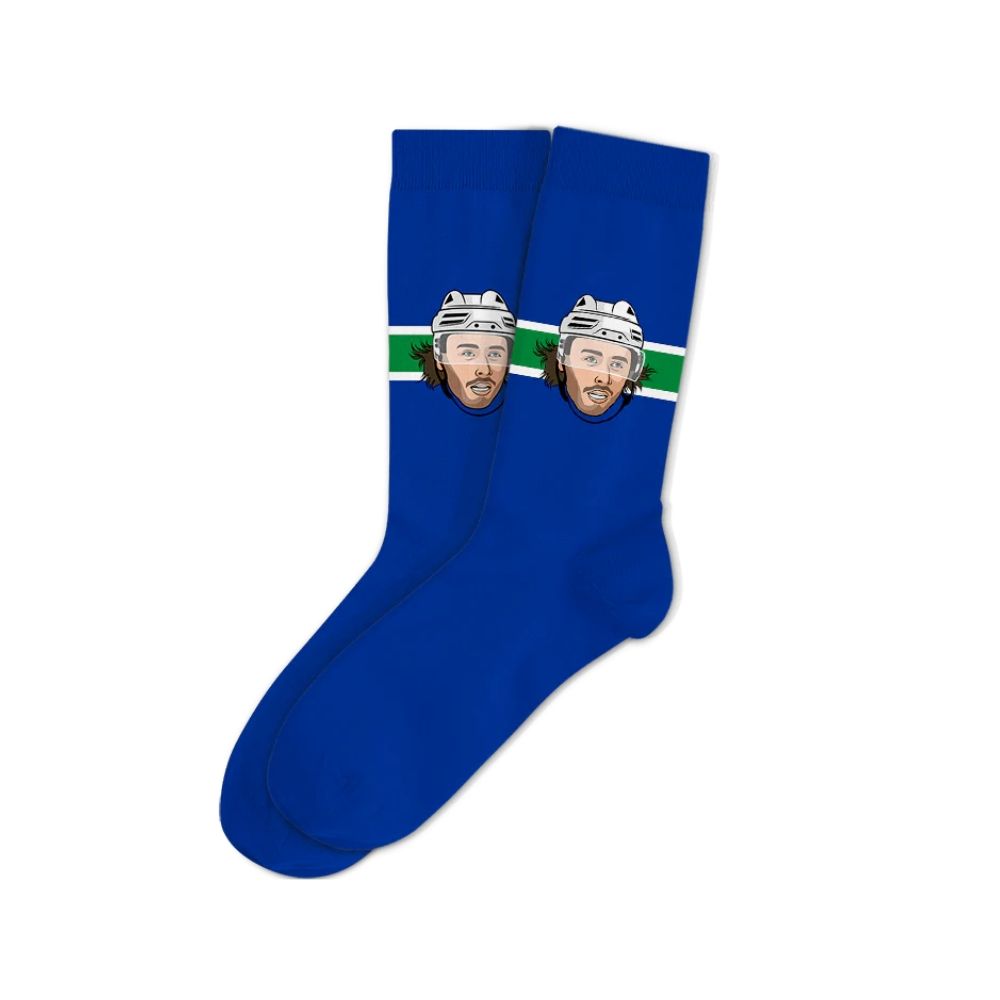Vancouver Canucks Hughes Major League NHL Player Socks