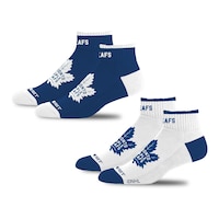 Toronto Maple Leafs For Bare Feet Front And Center Socks 2-pk