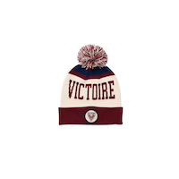 Montreal Victoire Bauer Senior PWHL Patch Knit Pom Hat Front_Flat