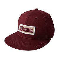 Youth Montreal Victoire Bauer PWHL Flat Snapback Cap Front_Angled_Left