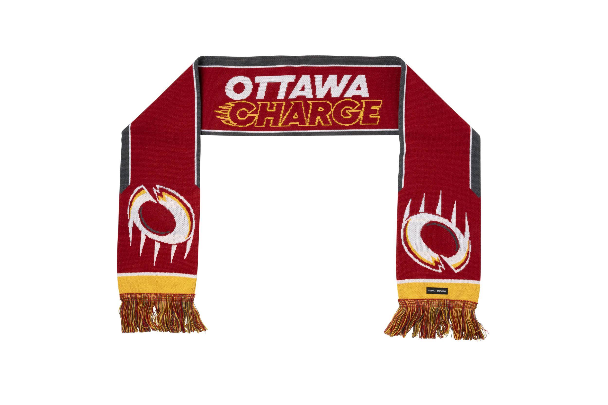 Ottawa Charge Bauer Senior PWHL Team Scarf Front_Flat