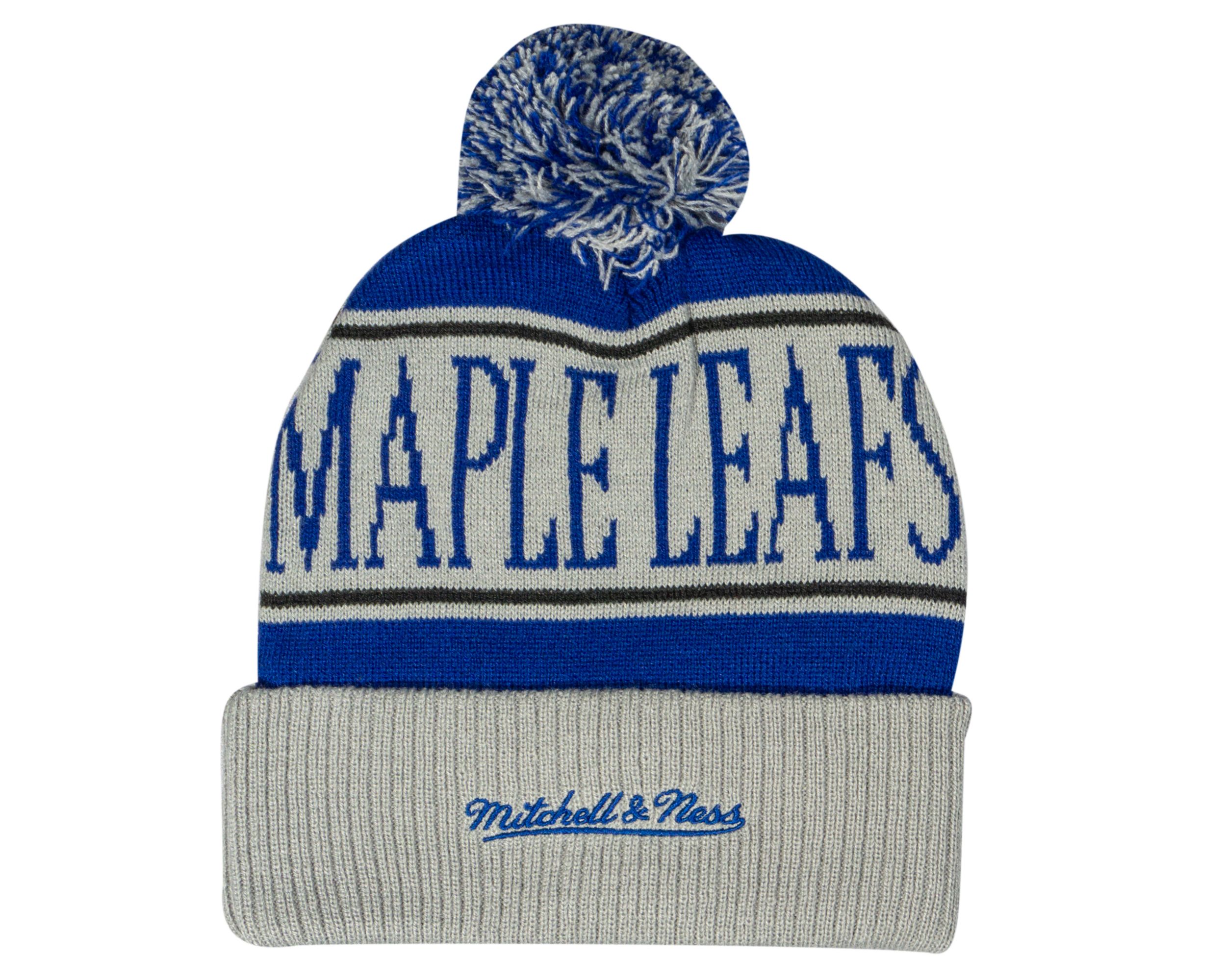 Mitchell & Ness Toronto Maple Leafs Pom Knit Hat