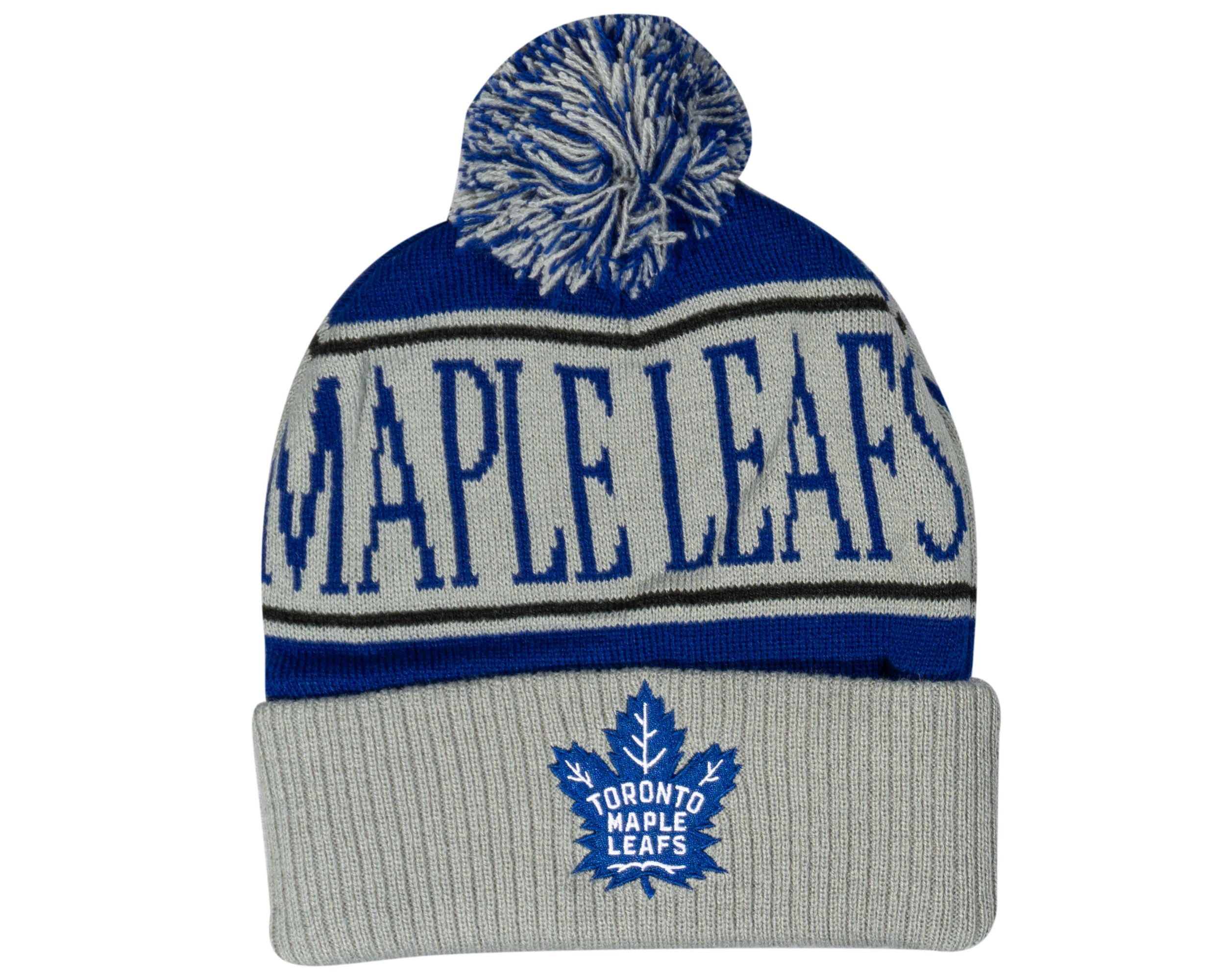 Mitchell & Ness Toronto Maple Leafs Pom Knit Hat