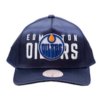 Mitchell & Ness Edmonton Oilers Snapback Hat A-frame Front_Flat