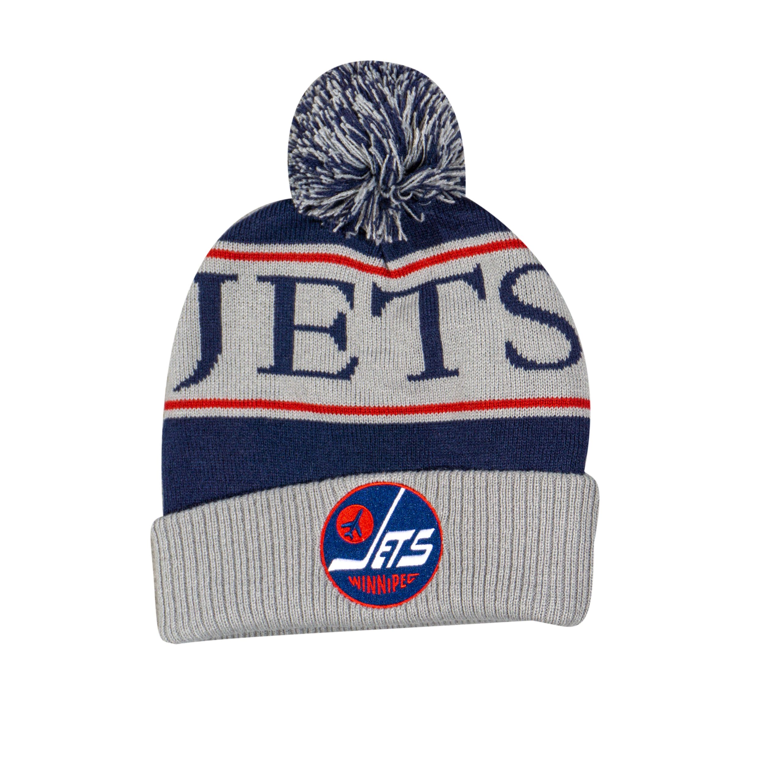Mitchell & Ness Winnipeg Jets Classic Pom Knit Hat