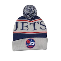 Mitchell & Ness Winnipeg Jets Classic Pom Knit Hat Front_Flat