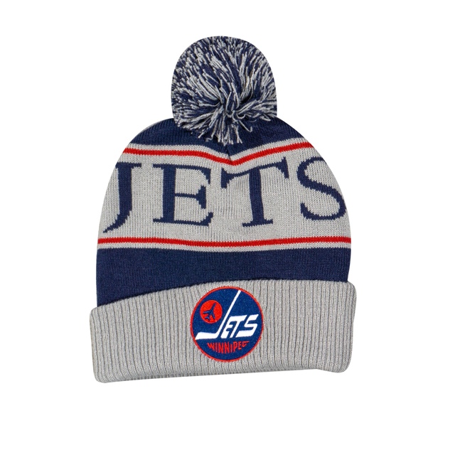 Mitchell & Ness Winnipeg Jets Classic Pom Knit Hat