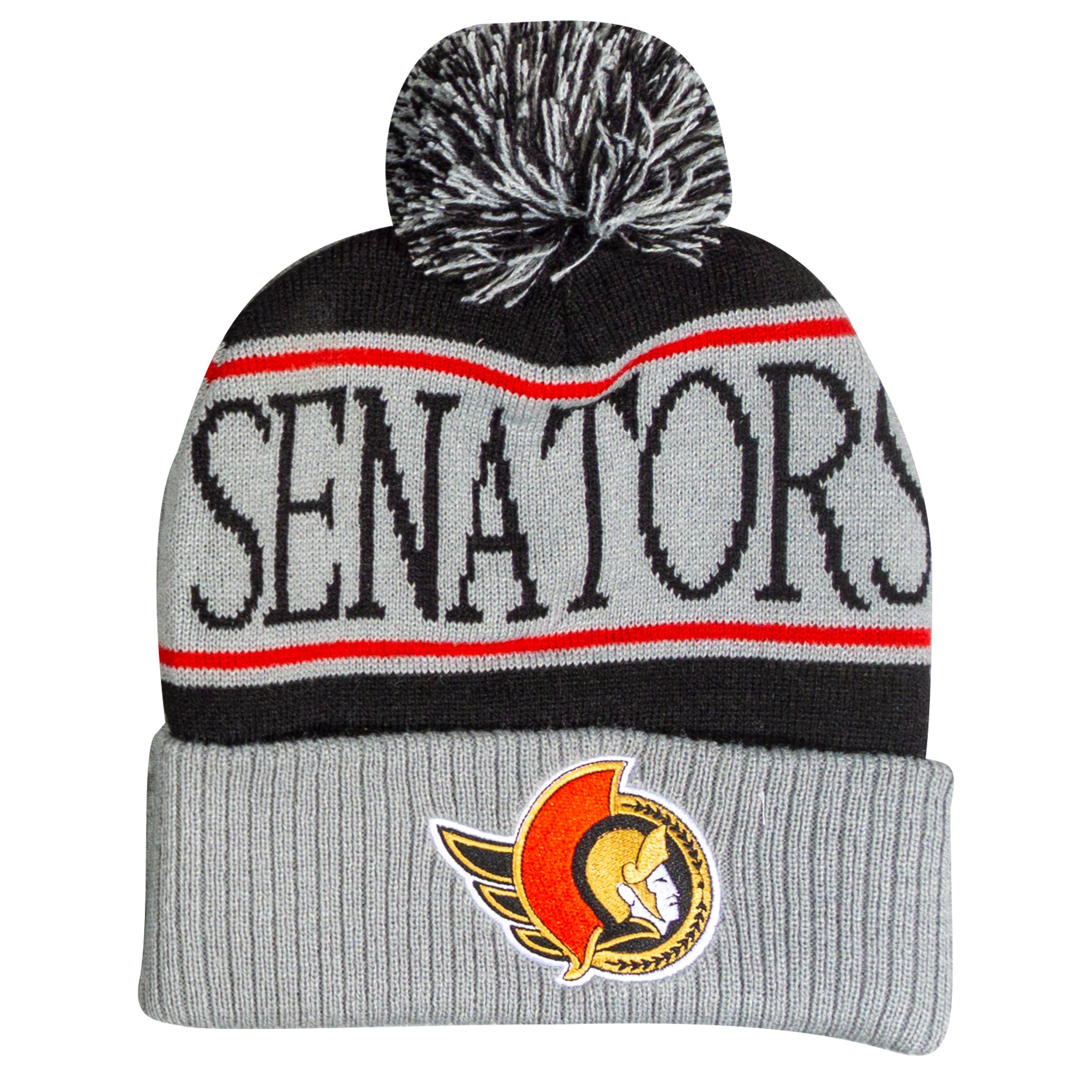 Mitchell & Ness Ottawa Senators Classic Pom Knit Hat NHL Headwear