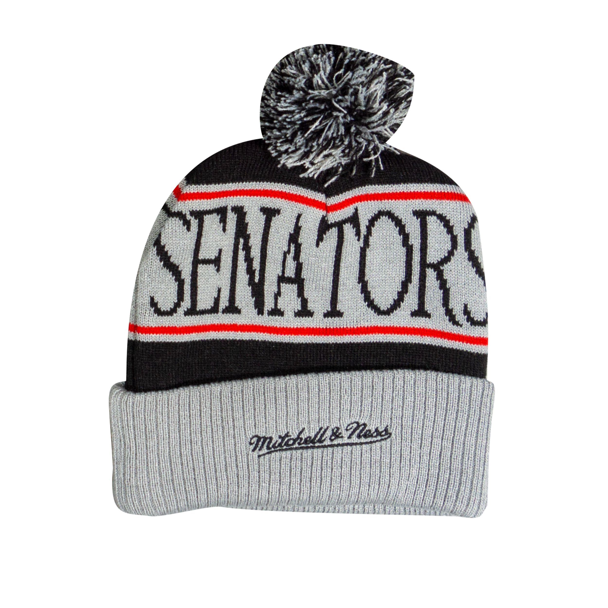 Mitchell & Ness Ottawa Senators Classic Pom Knit Hat NHL Headwear