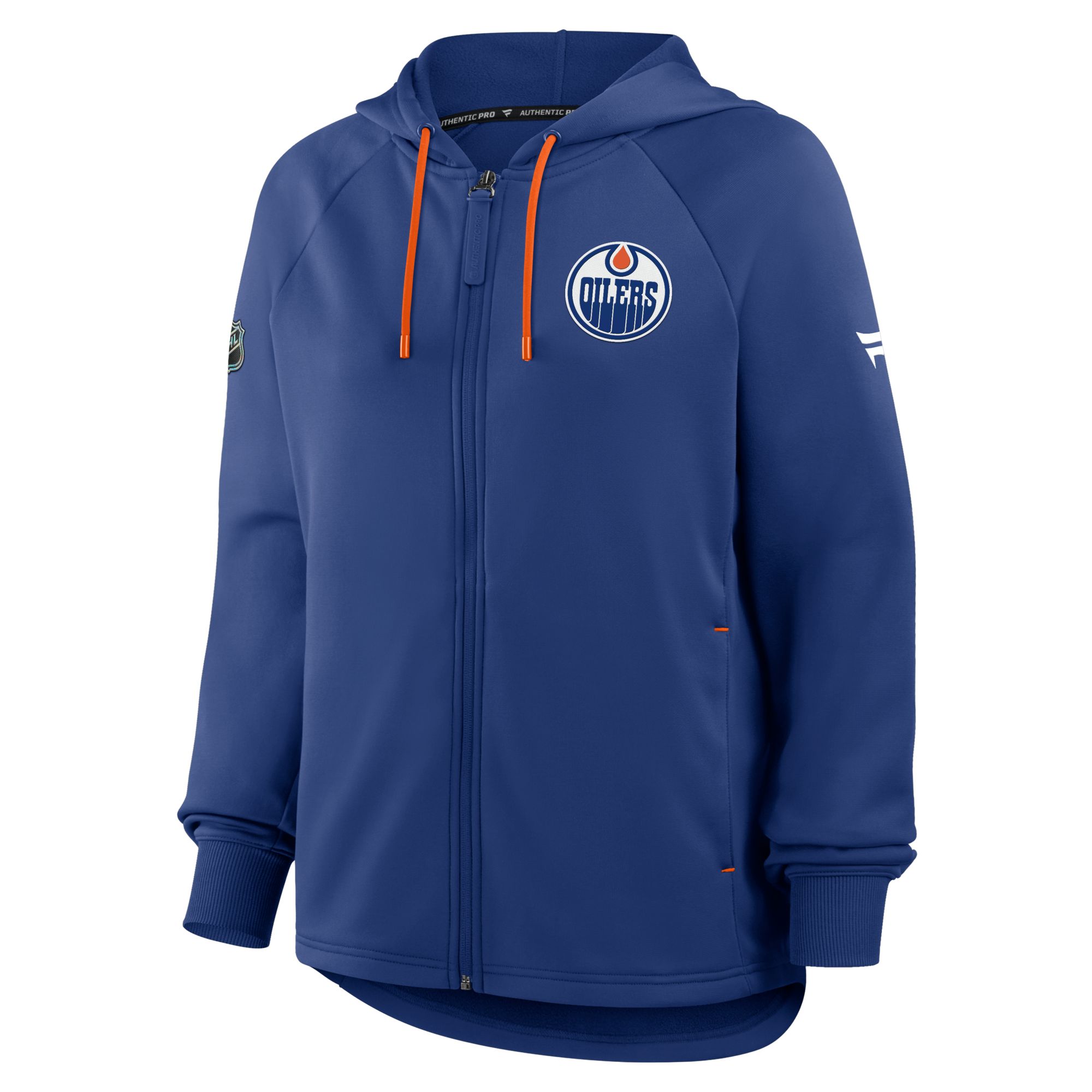 Edmonton Oilers Fanatics Women's Authentic Pro Rink Full Zip Fleece Jacket