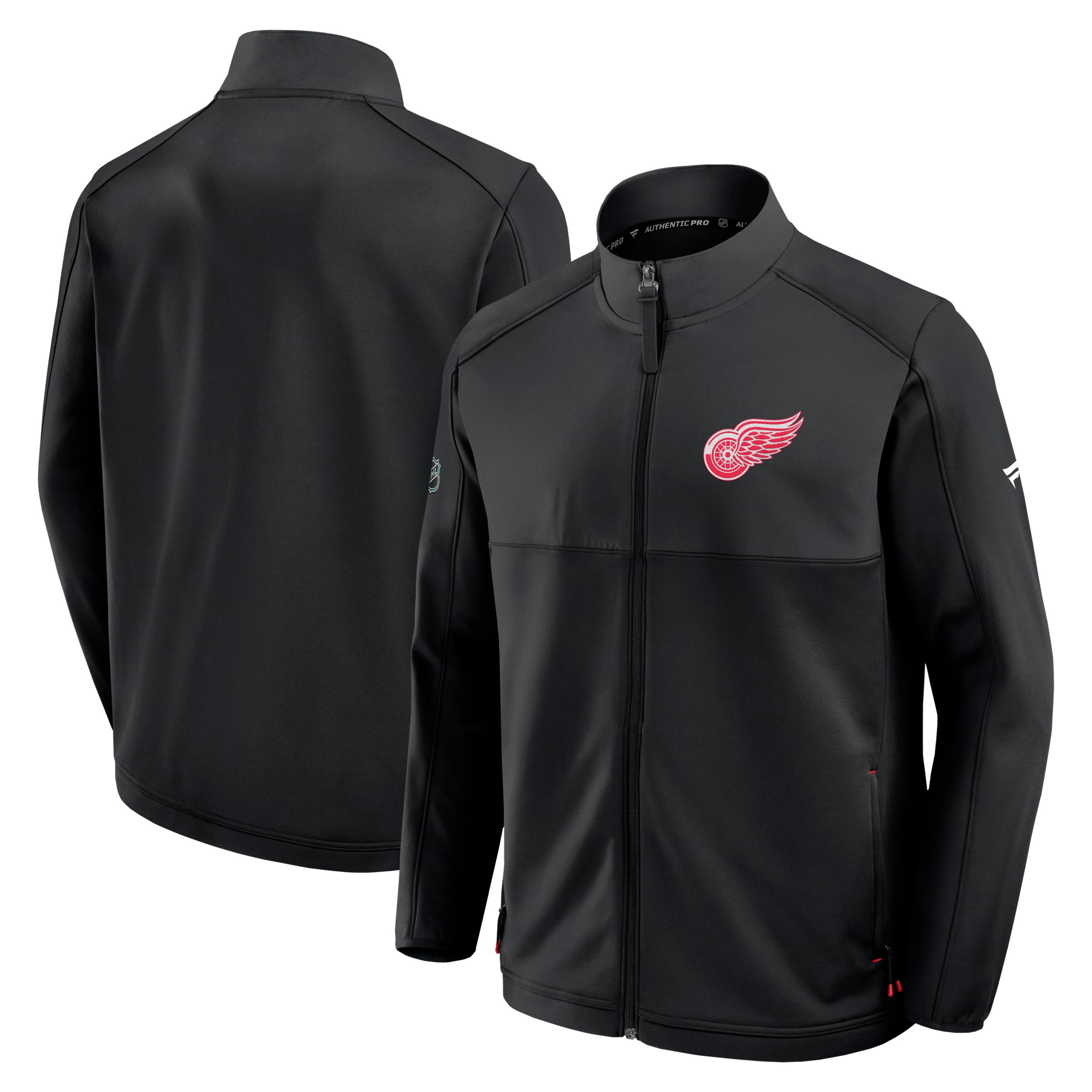 Detroit Red Wings Fanatics Authentic Pro Rink Full Zip Fleece Jacket