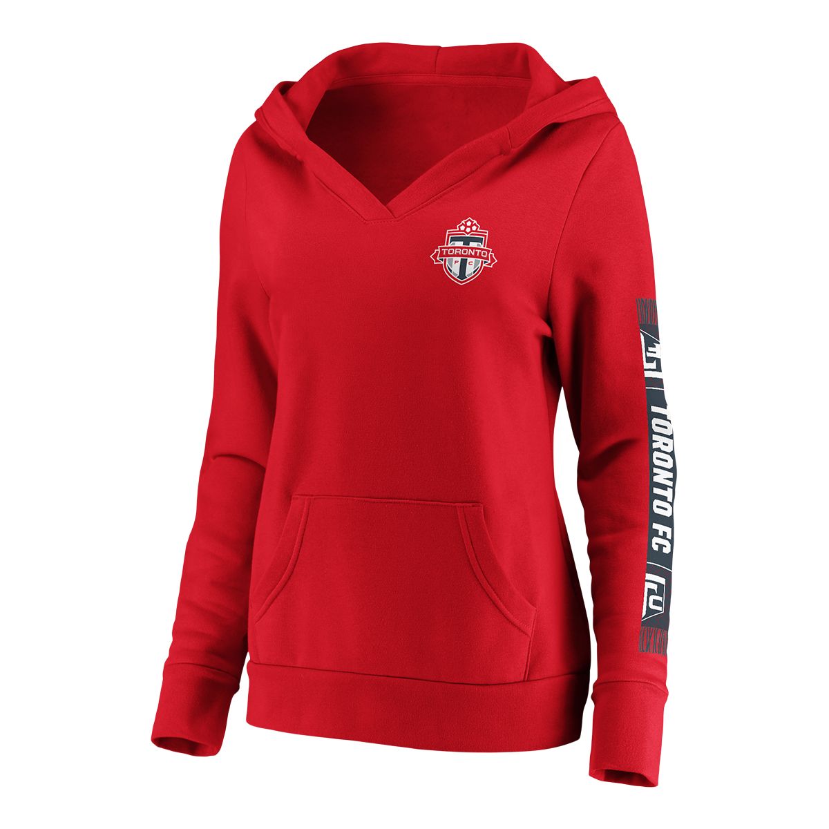 Toronto FC Fanatics Women's Scarf Sleeve V Neck Hoodie